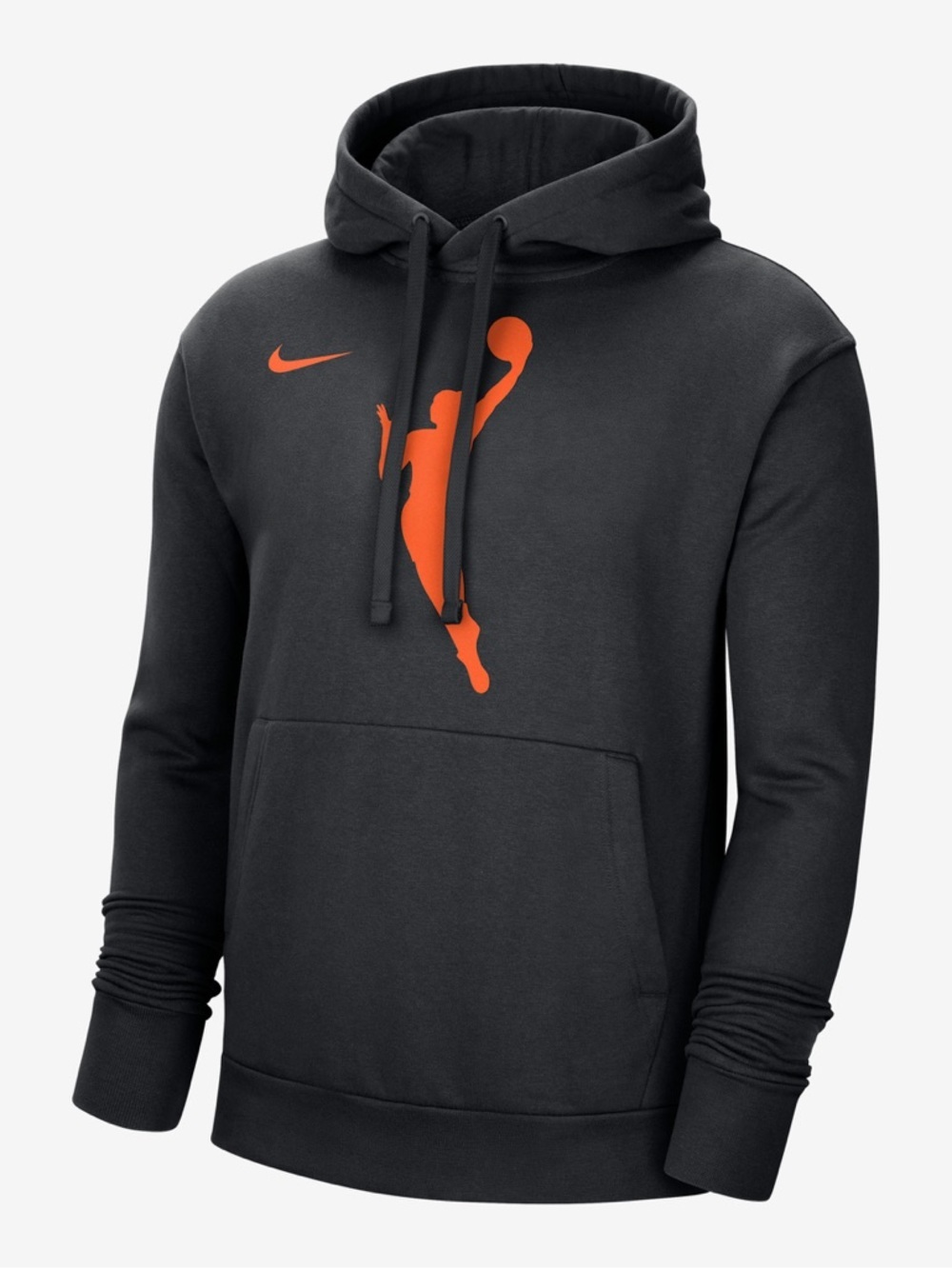 WNBA Nike Fleece Pullover Hoodie Men’s  Black/Brilliant Orange Basketball Size L